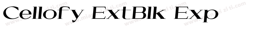 Cellofy ExtBlk Exp字体转换
